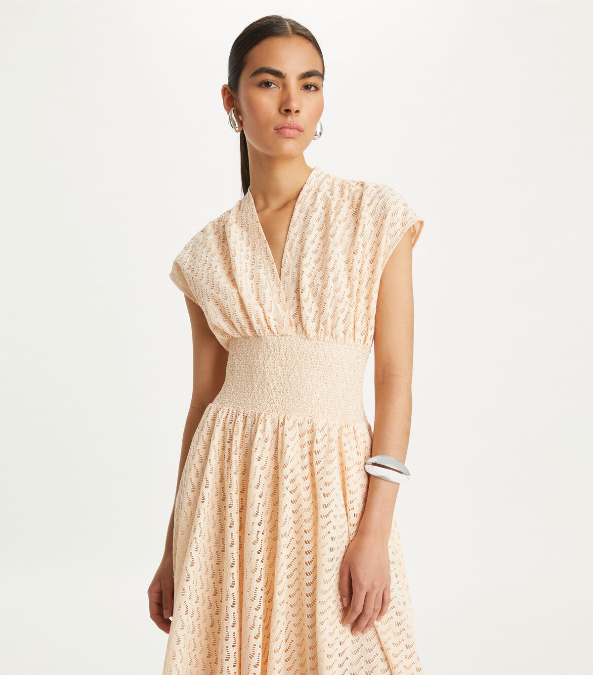 tory burch embroidered cotton dress