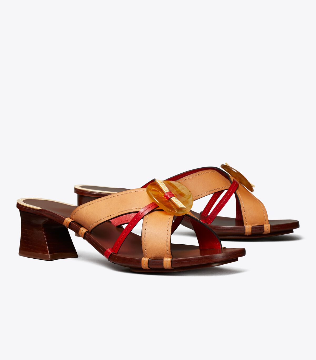 tory burch knotted heeled mule sandal
