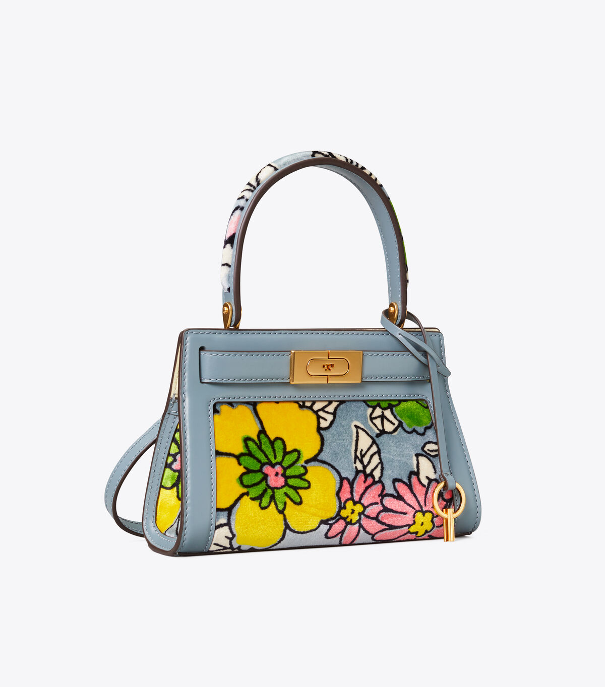 LEE RADZIWILL PRINTED VELVET PETITE BAG