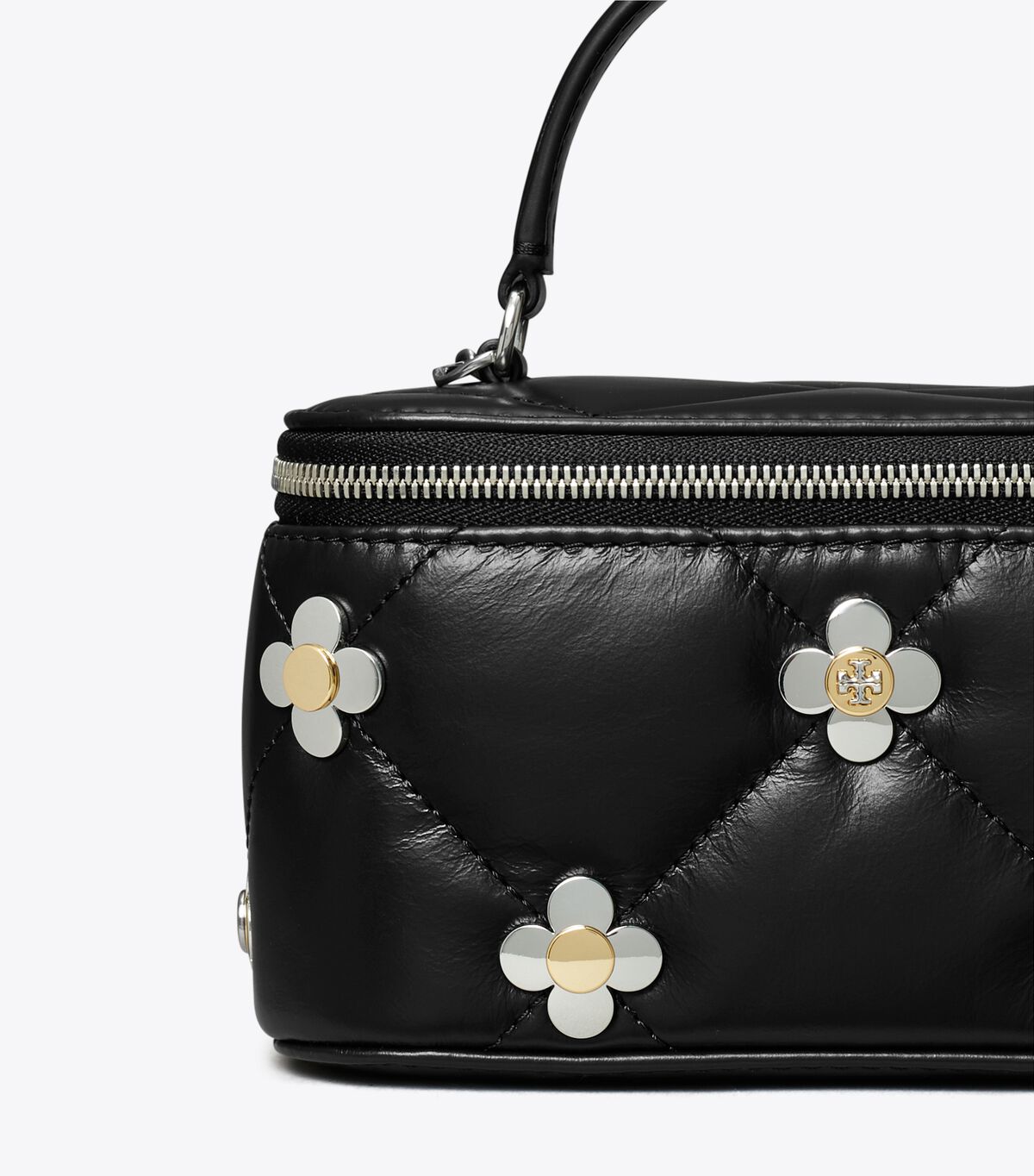 tory burch kira diamond quilt clover vanity case