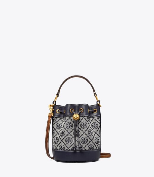tory burch mini t monogram bucket bag