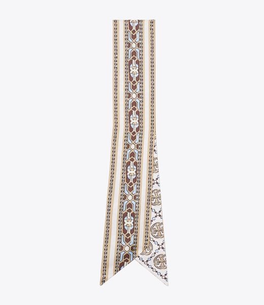 T Monogram Deco Ribbon Tie tory burch t monogram deco ribbon tie