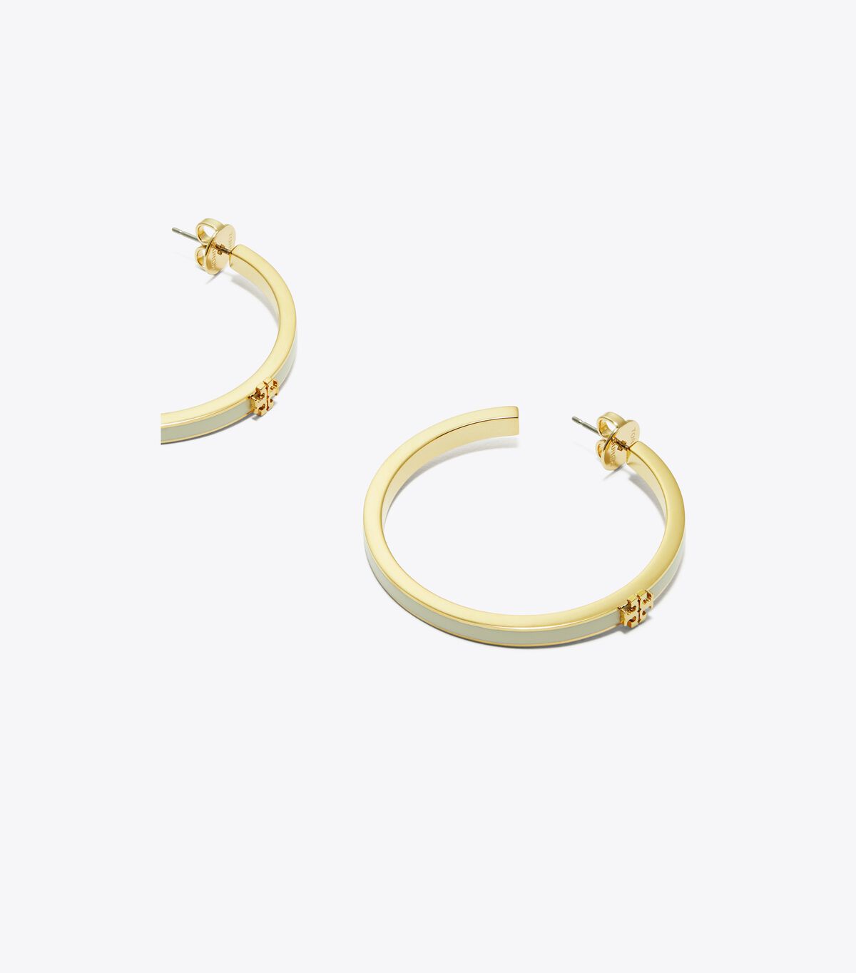 tory burch kira enamel hoop earring