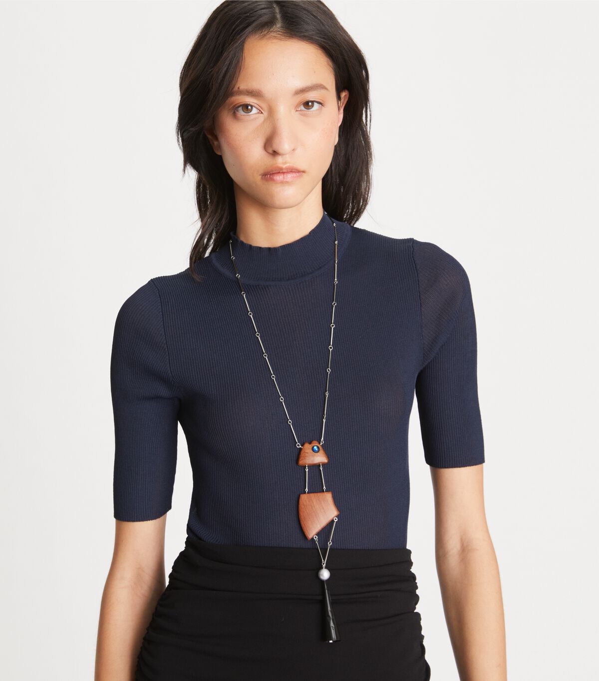 tory burch geo fish necklace