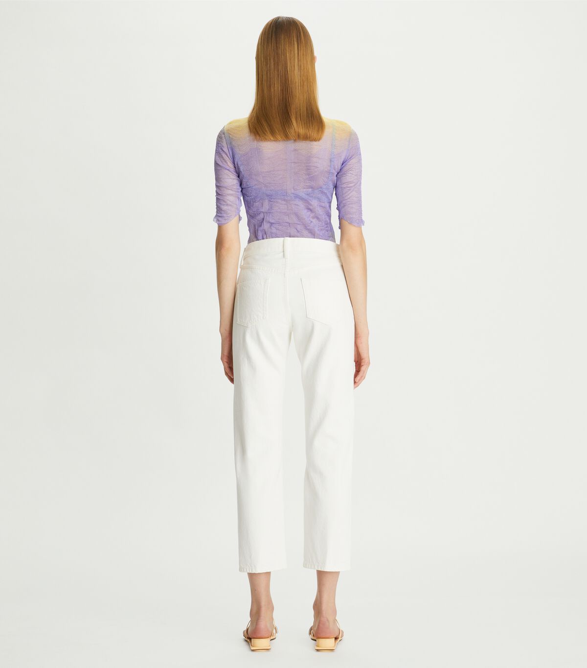 tory burch mid rise cropped jeans