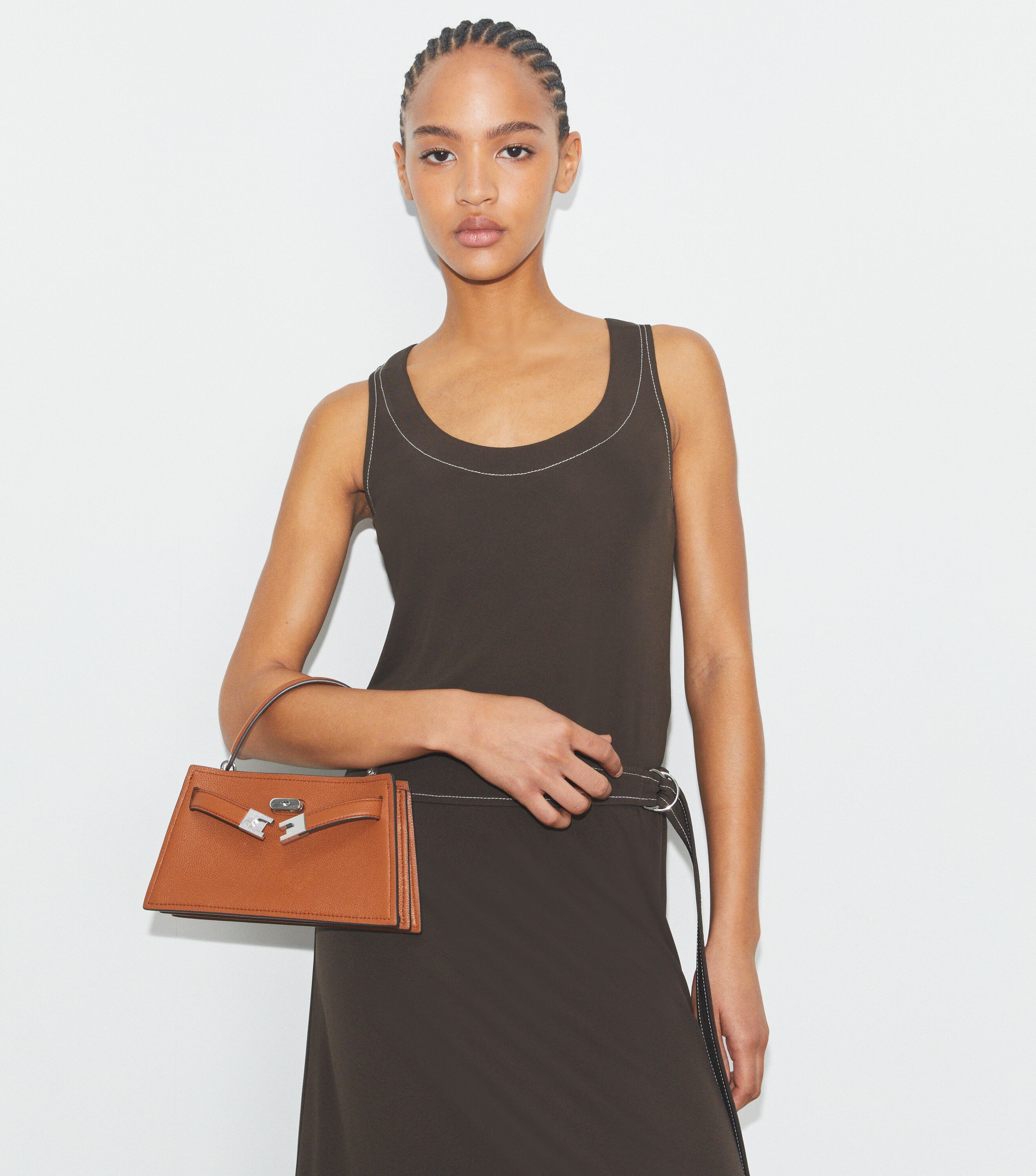 Mini Lee Radziwill Top-Handle Bag, Bourbon | Tory Burch KSA