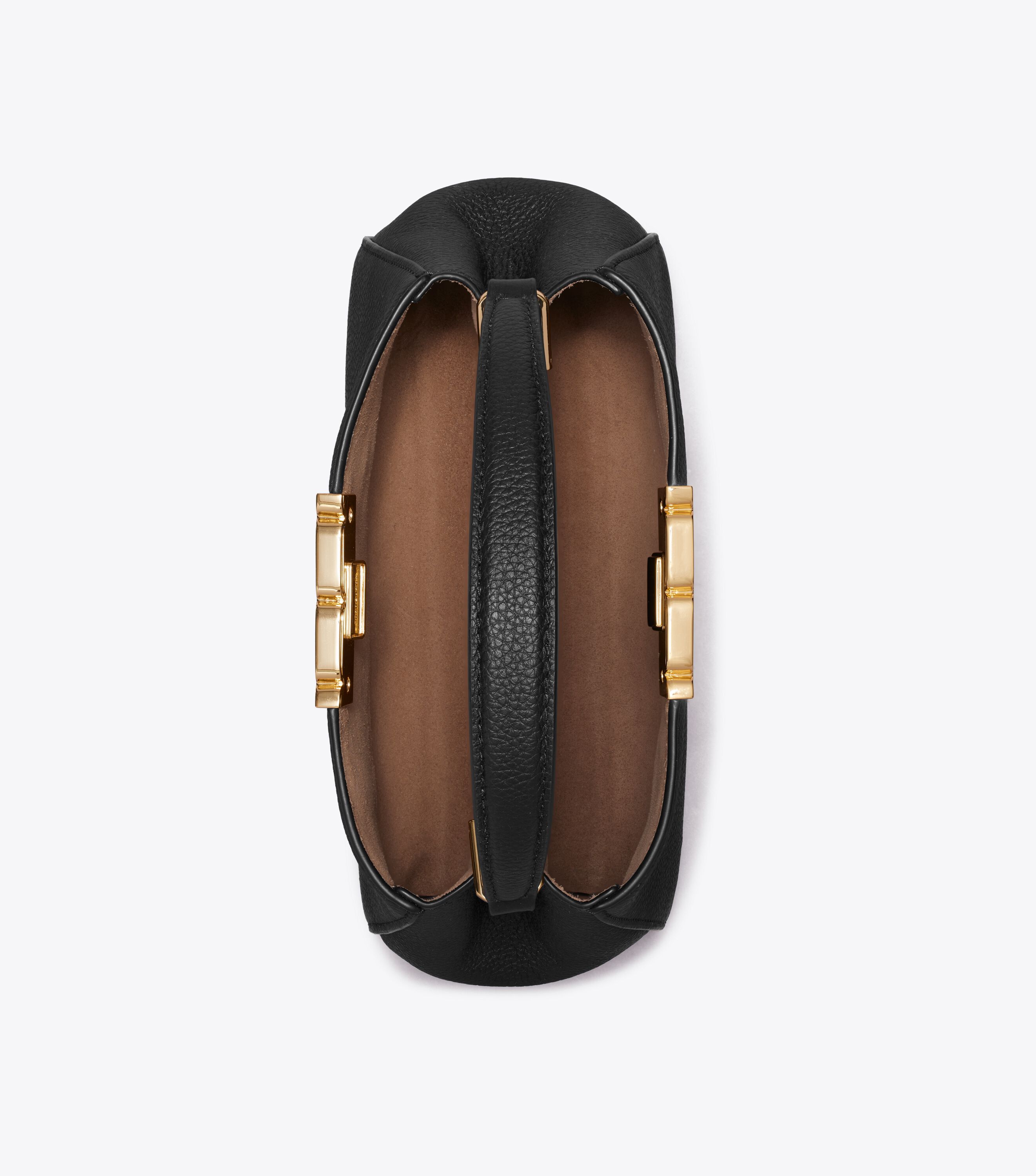Mini Eleanor Soft Satchel, Black / Gold | Tory Burch KSA