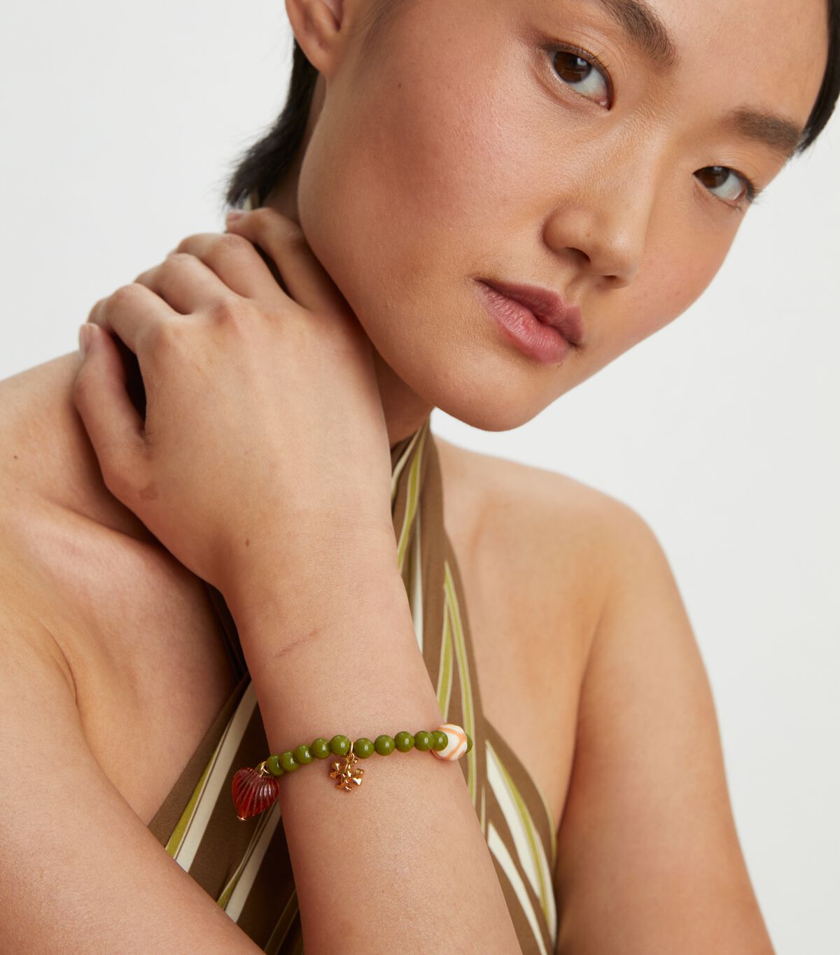tory burch roxanne beaded tassel bracelet