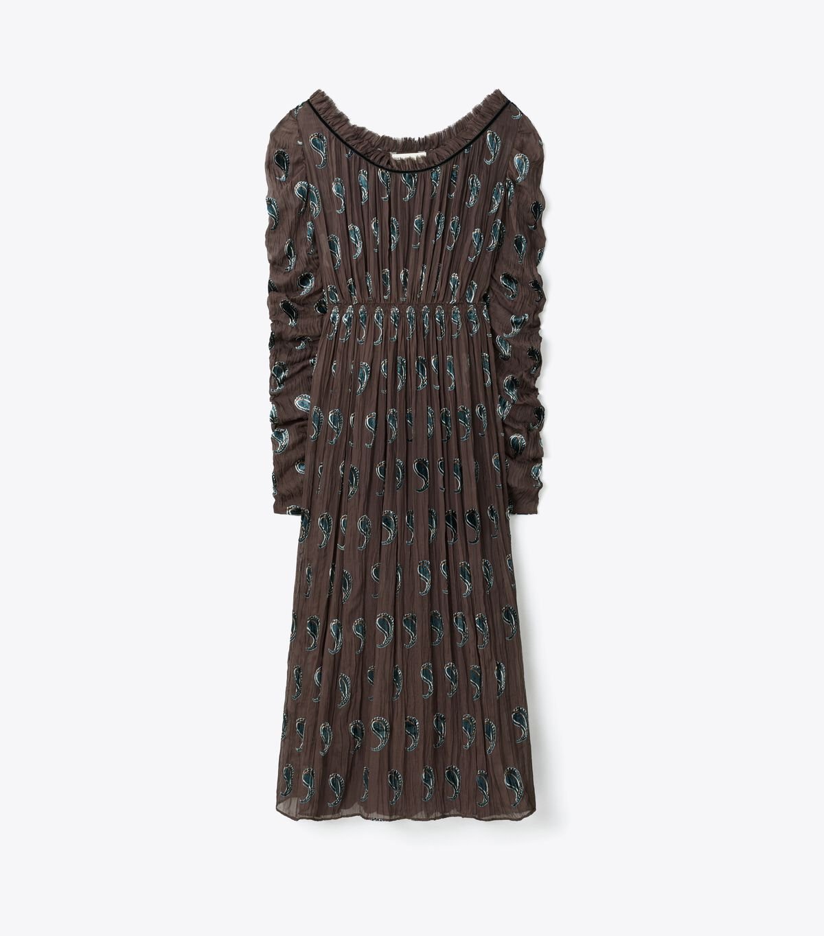 tory burch ruched velvet dress