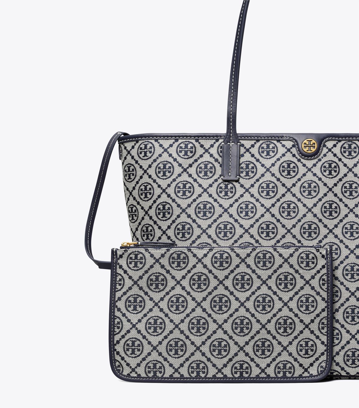 tory burch t monogram zip tote