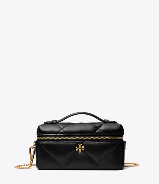 tory burch kira diamond quilt charm east west vanity case