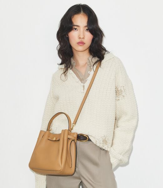 tory burch حقيبة دلو رومي