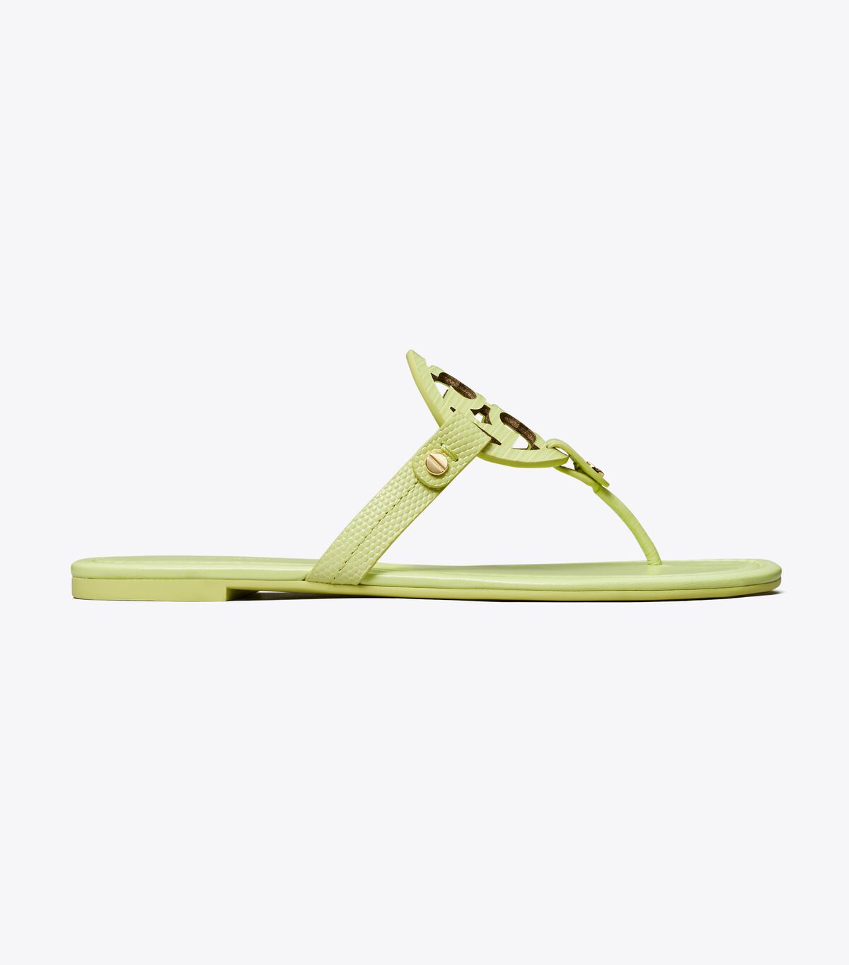 tory burch miller lizard embossed leather sandal