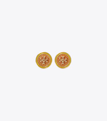 Kira Guilloché Circle-Stud Earring