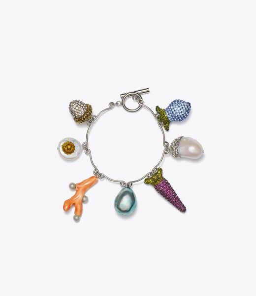 tory burch curiosity vegetable charm bracelet