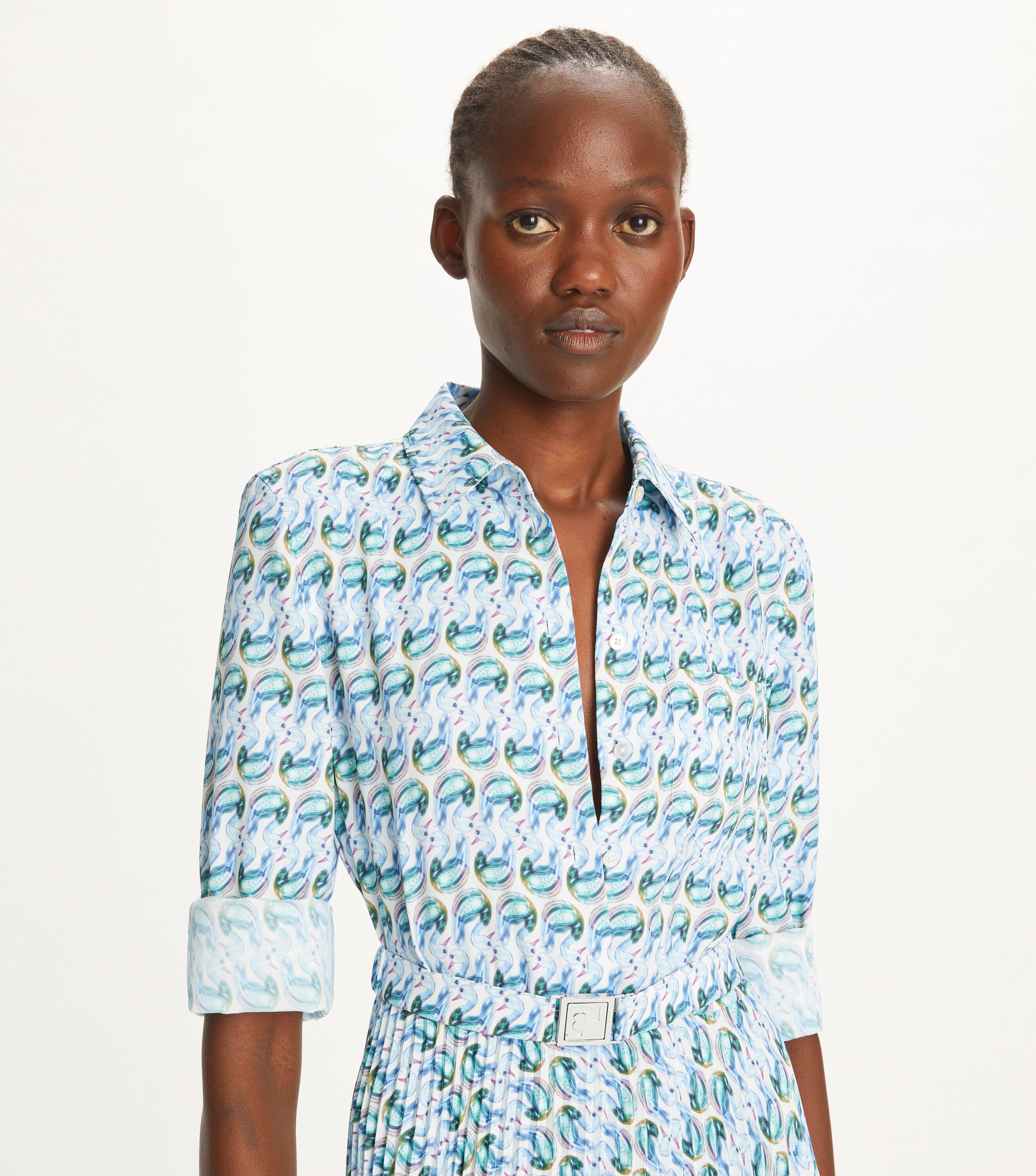 ワンピース Tory Burch PRINTED TWILL DRESS 28579116_58276496_600.jpg