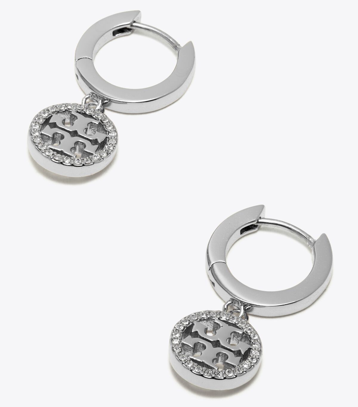 tory burch miller pave hoop earring