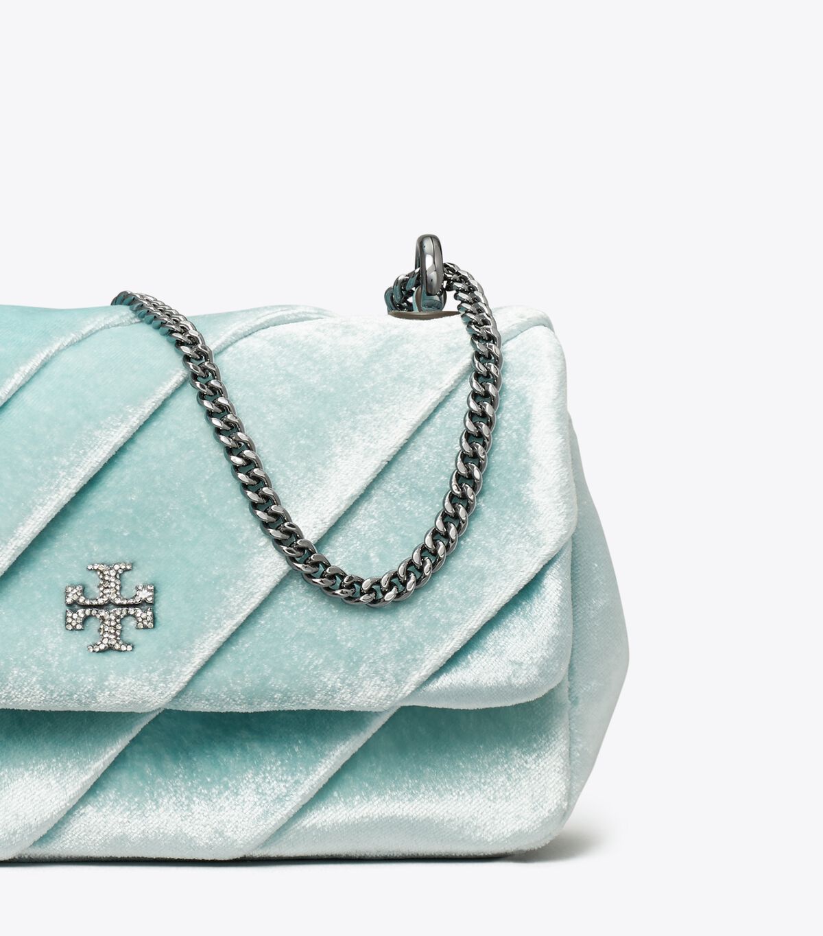 tory burch mini kira draped velvet flap bag