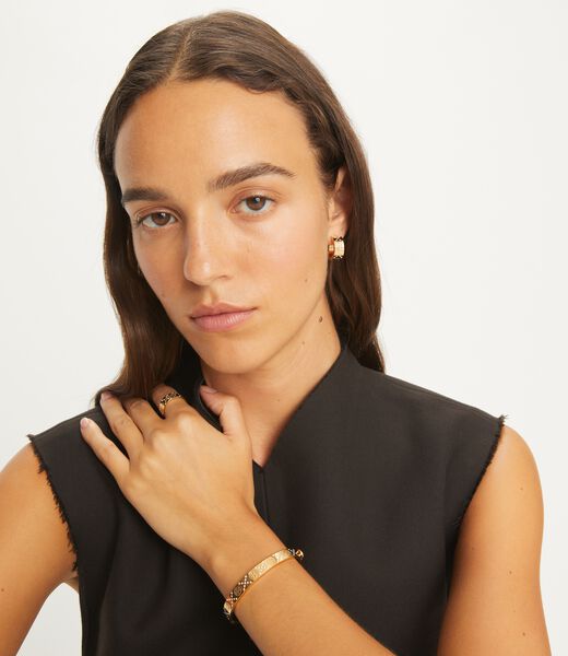 tory burch t monogram pave hinge bracelet