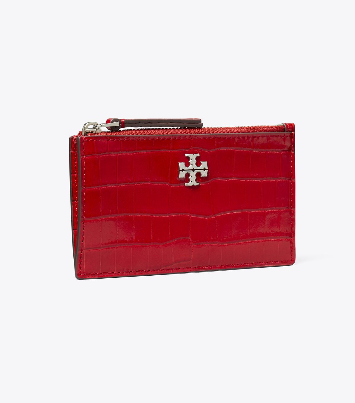 Kira Croc-Embossed Zip Card Case tory burch kira croc embossed zip card case