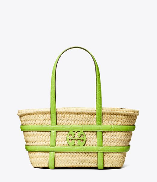 tory burch سلة إيلا الصغيرة من القش