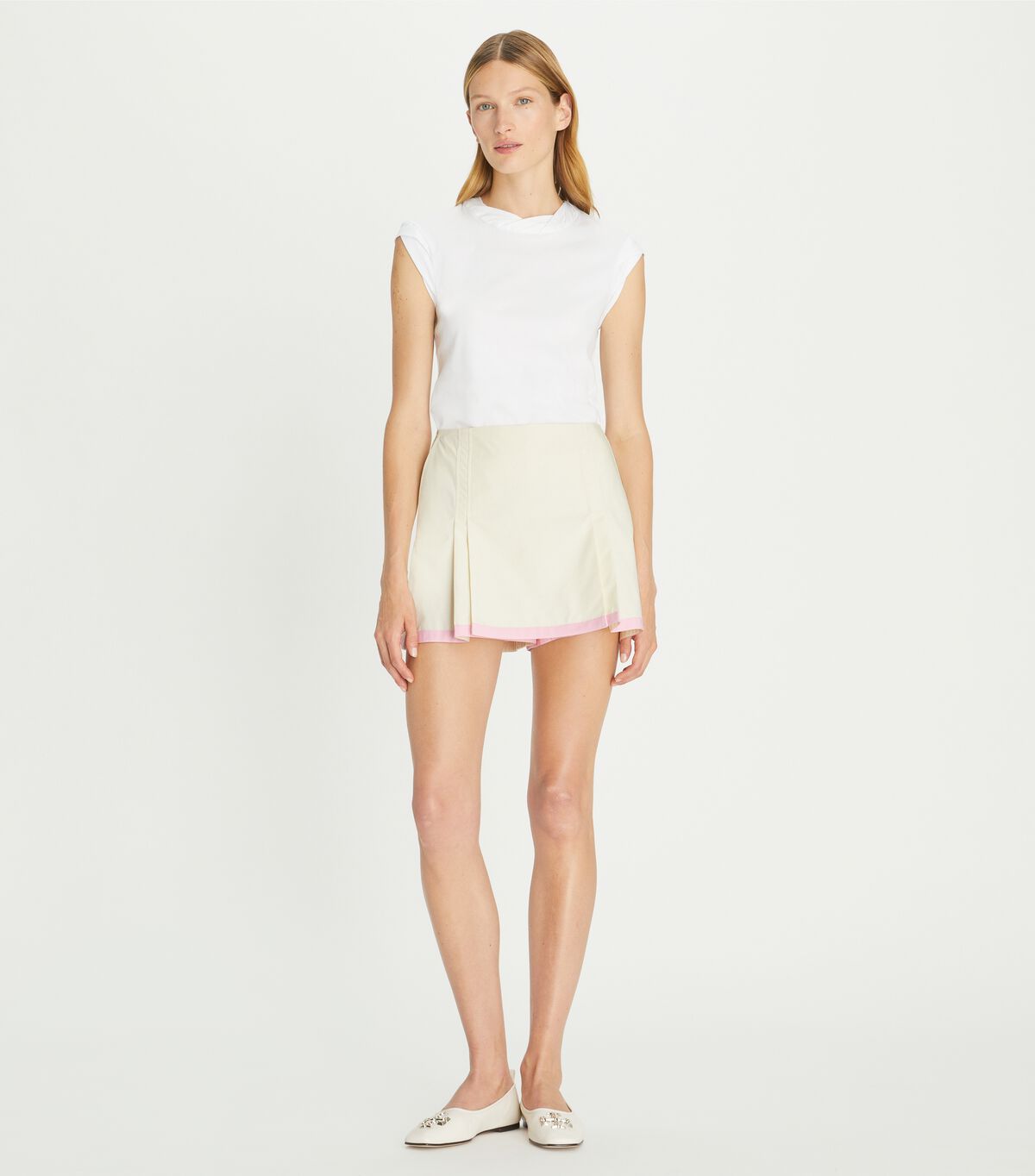 tory burch cotton poplin skort
