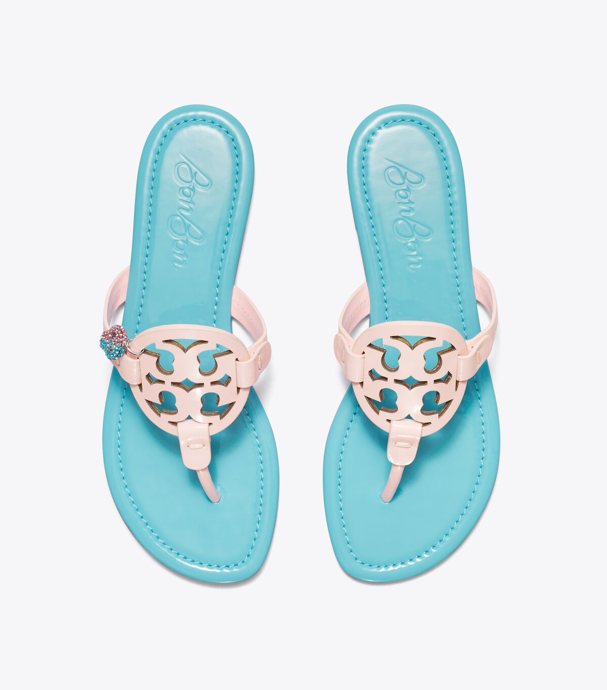 tory burch tb x bonbon miller patent charm sandal