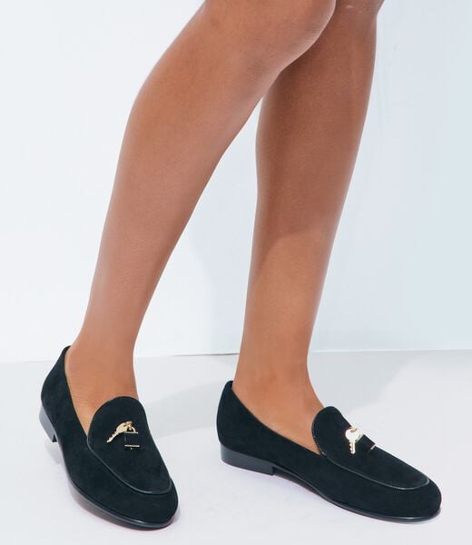 tory burch lock smoking slipper