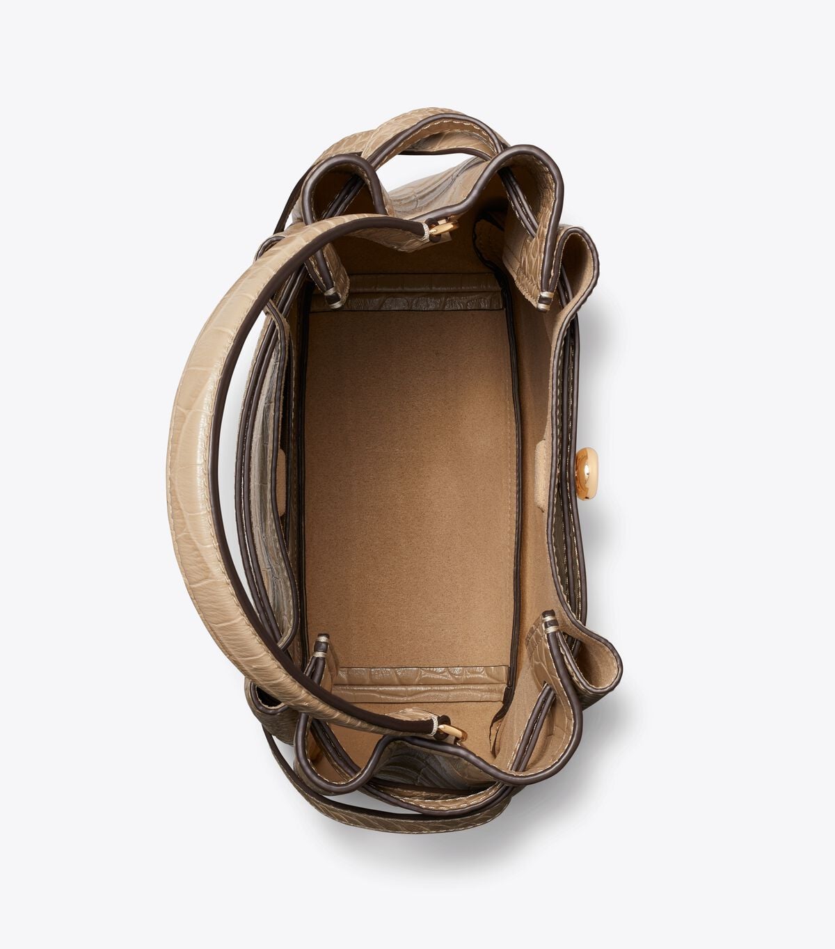 Romy Croc-Embossed Bucket Bag tory burch romy croc embossed bucket bag