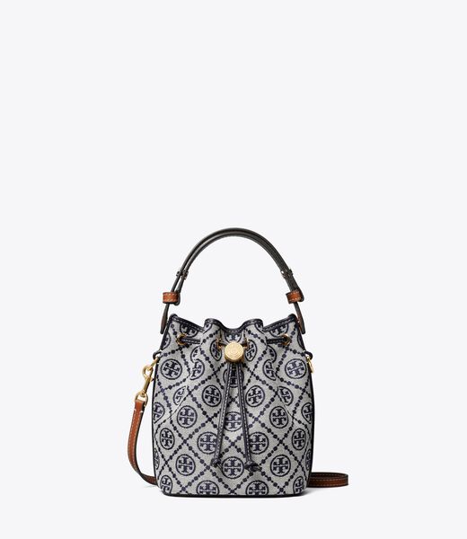 tory burch t monogram mini bucket bag