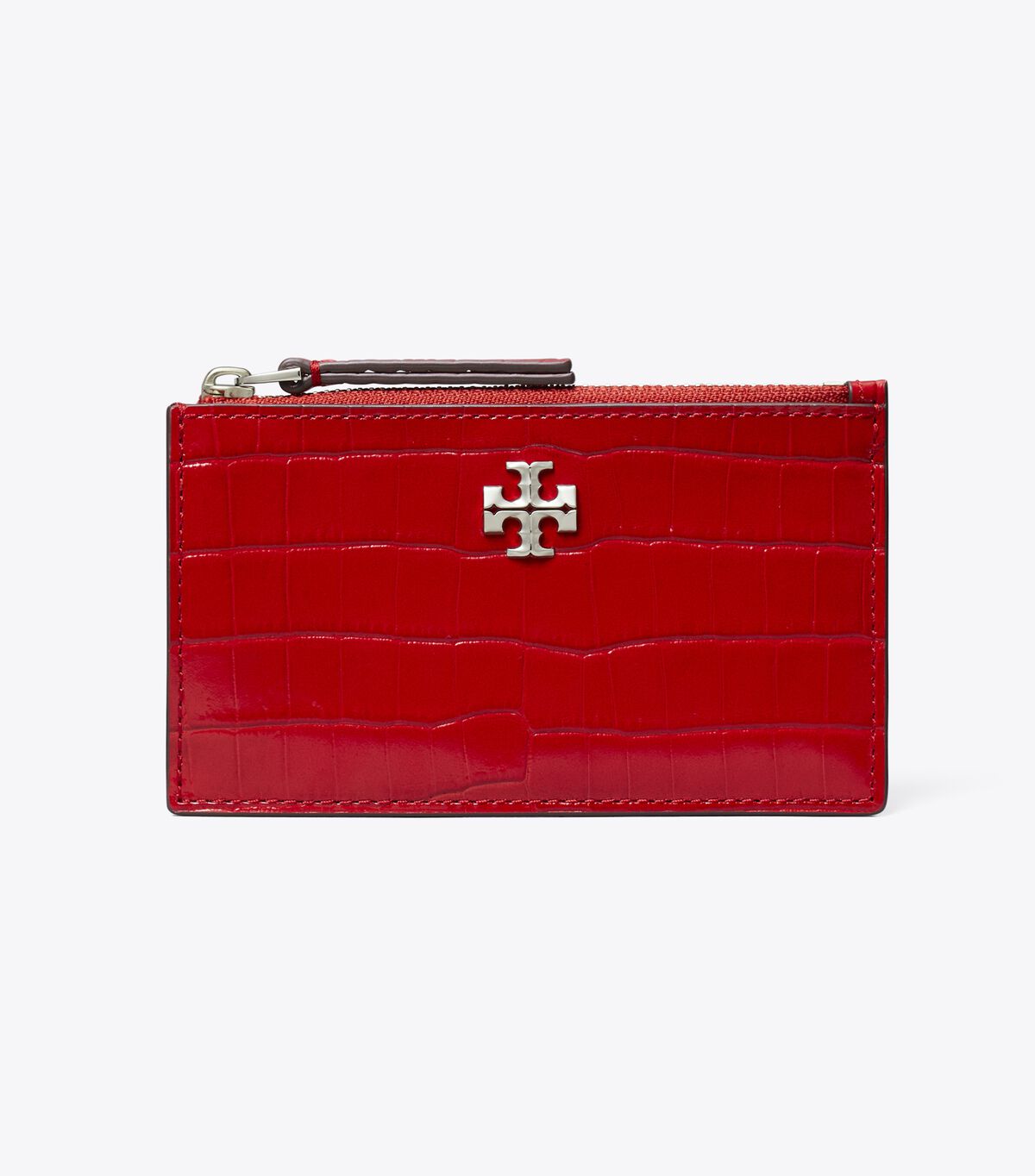 Kira Croc-Embossed Zip Card Case tory burch kira croc embossed zip card case