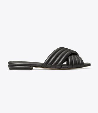 Kira Quilted Flat Slide
