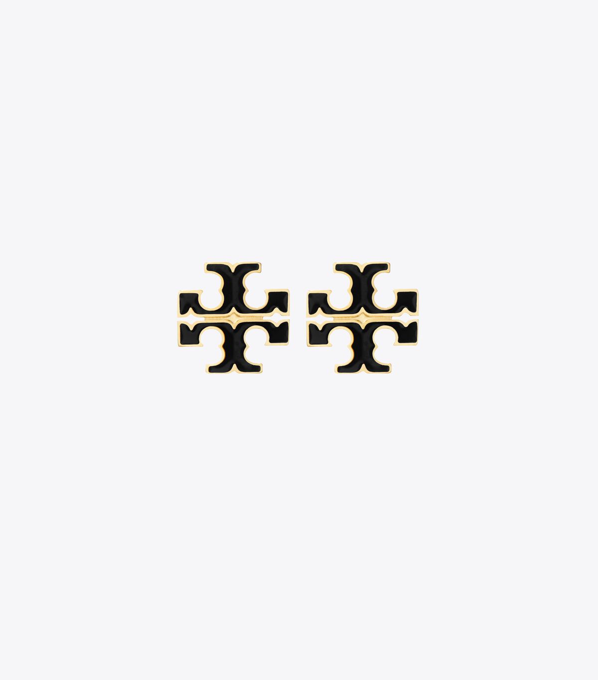 أقراط صغيرة مرصعة بالمينا على شكل أيقونة tory burch أقراط صغيرة مرصعة بالمينا على شكل أيقونة