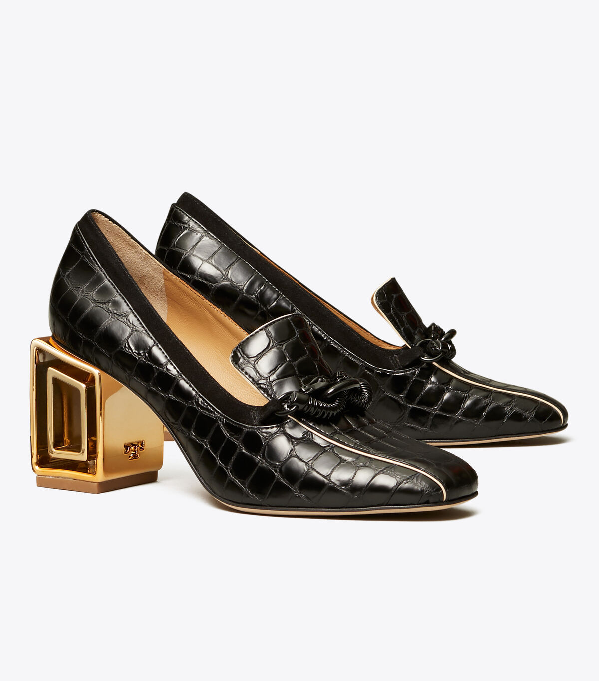 tory burch jessa metal heel loafer pump