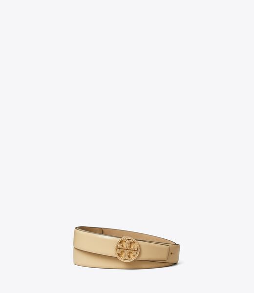 tory burch miller smooth leather pave logo belt