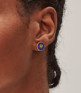 Kira Enameled Circle Stud Earring