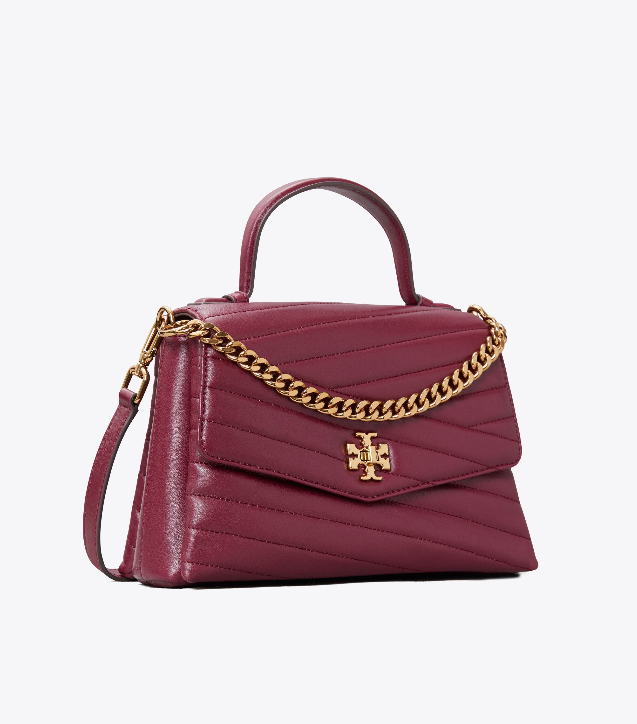 Kira Chevron Top Handle Satchel Handbags Tory Burch
