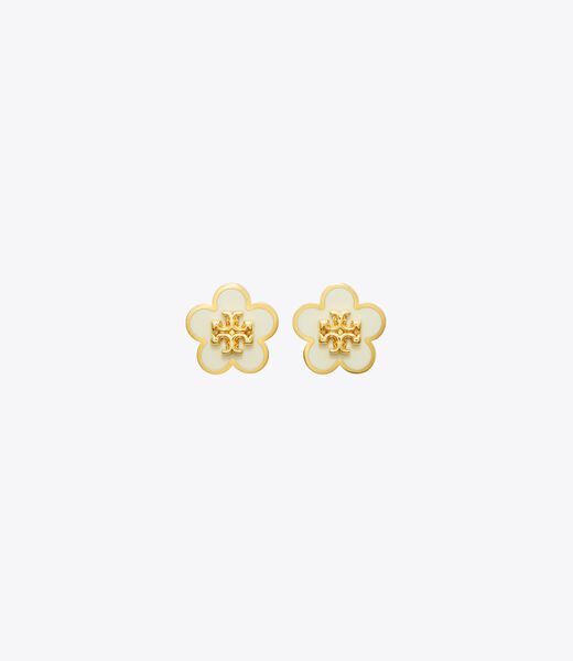 tory burch kira enamel flower stud earring
