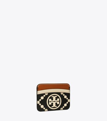 T Monogram Contrast Embossed Card Case