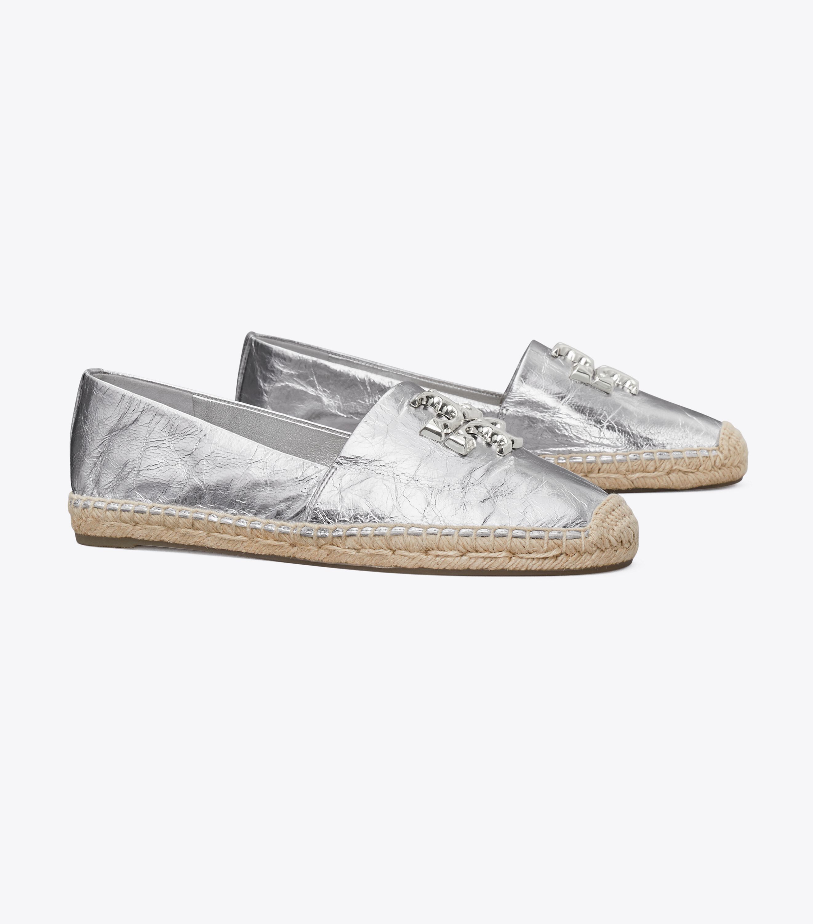 Tory burch silver espadrilles top