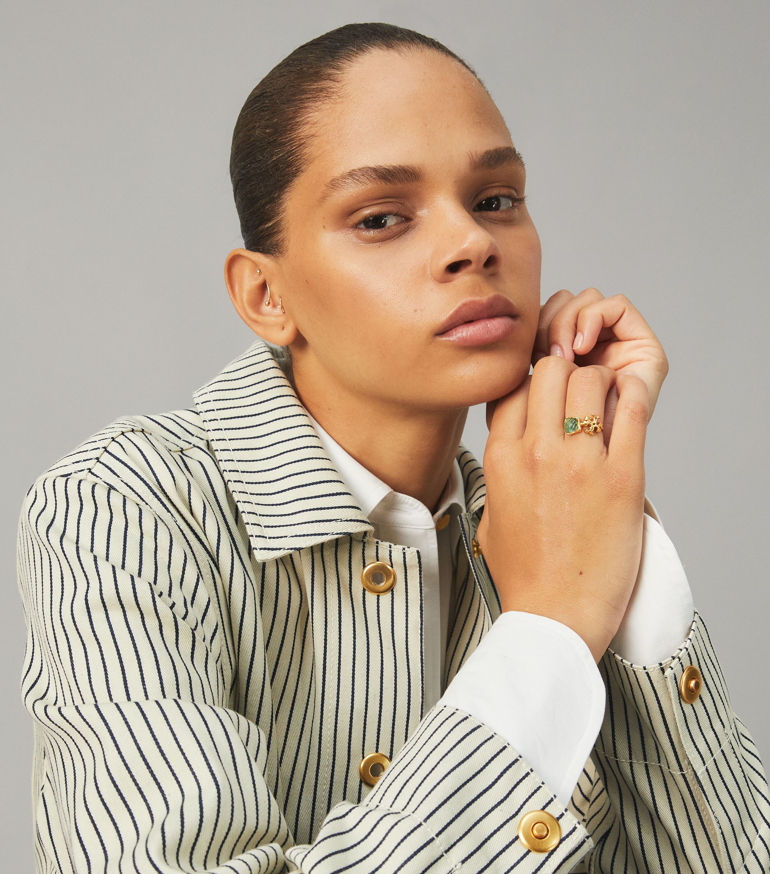 Tory burch shop delicate logo ring