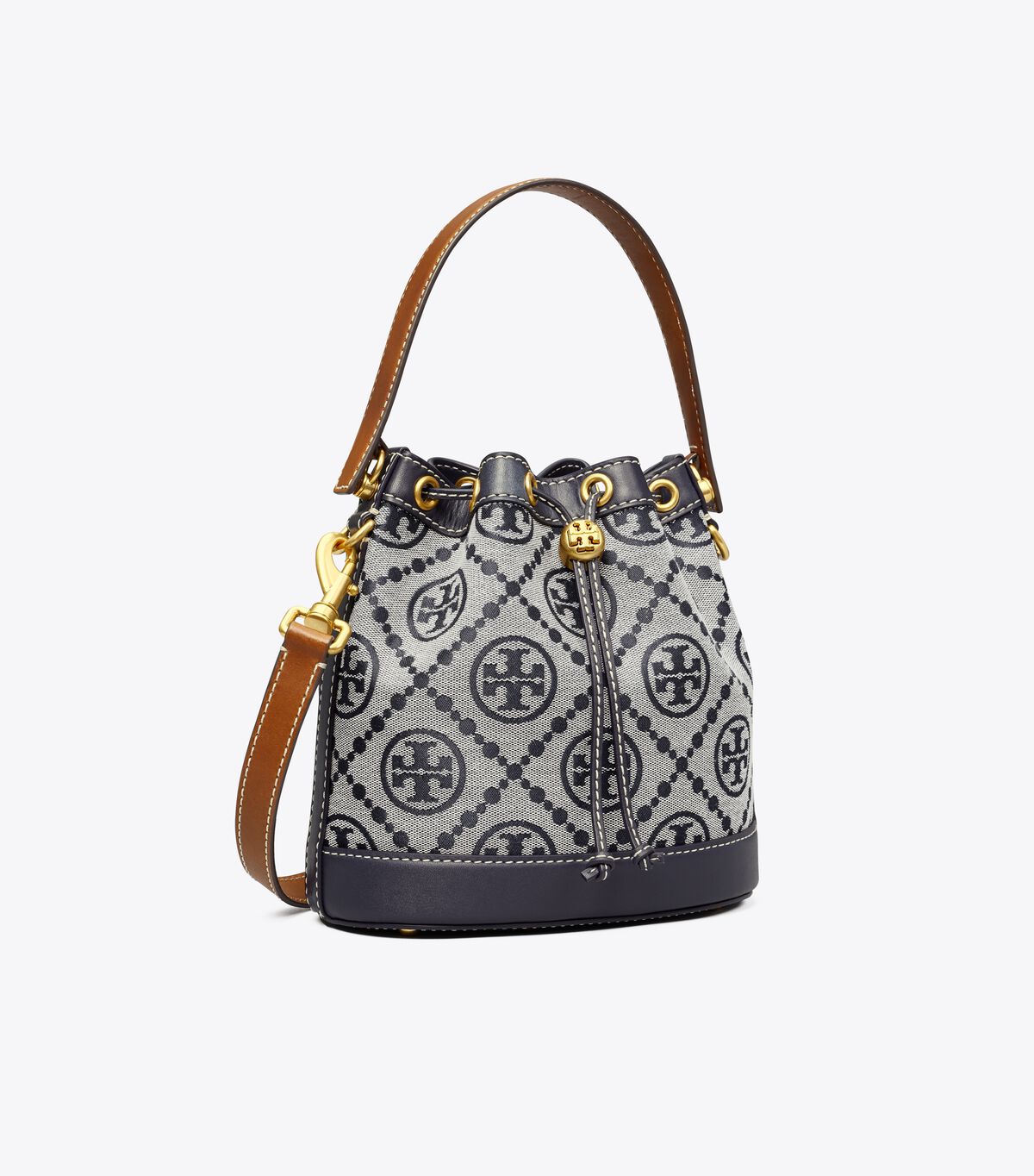 tory burch t monogram bucket bag