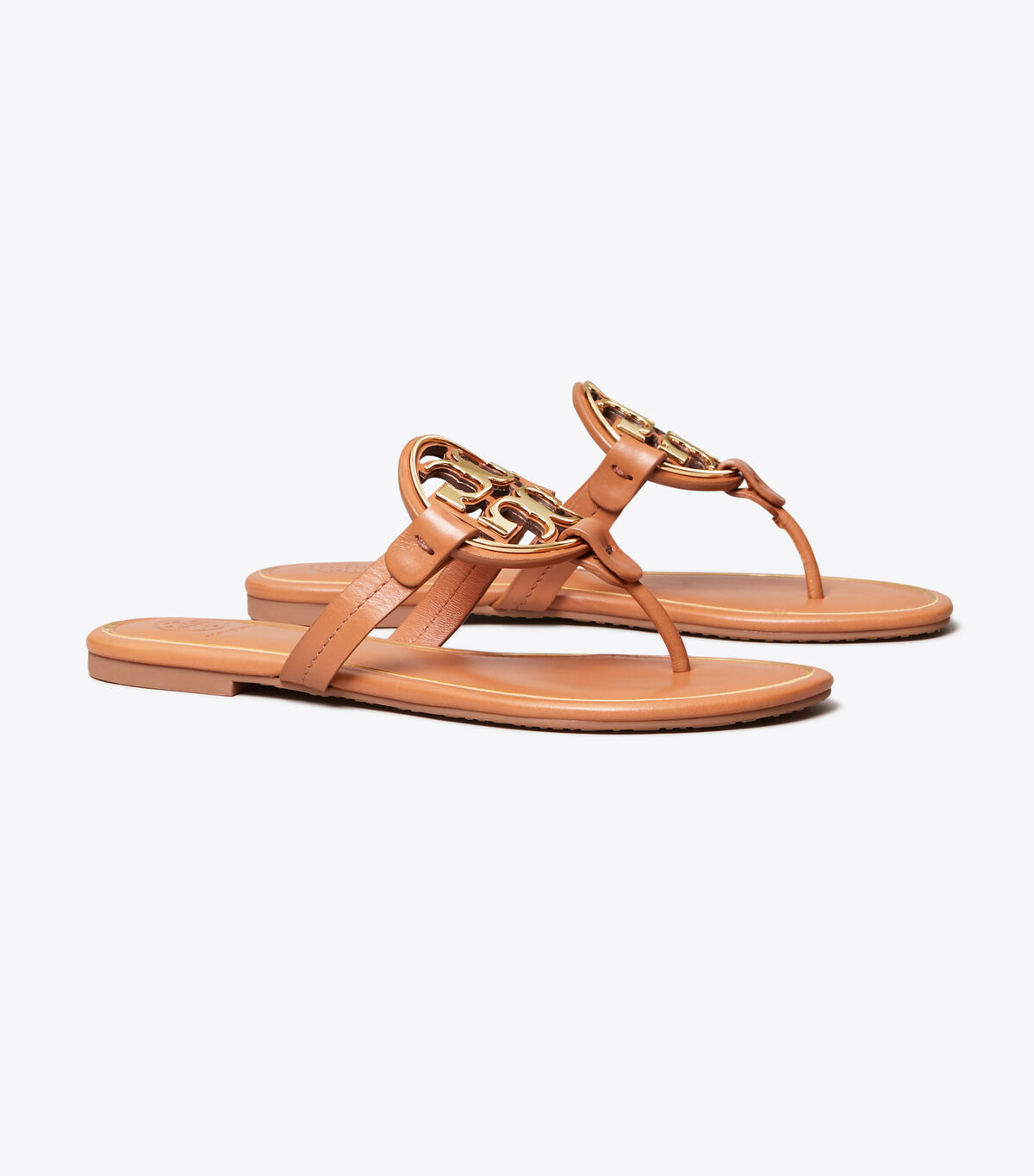 tory burch miller metal logo sandal leather