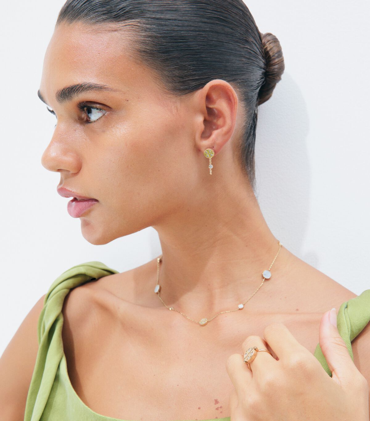 Icon Mother Of Pearl Cuff tory burch icon mother of pearl cuff