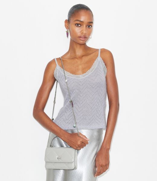 tory burch حقيبة كروس بودي ميني كيرا دايموند كوالت تشارم بمقبض علوي