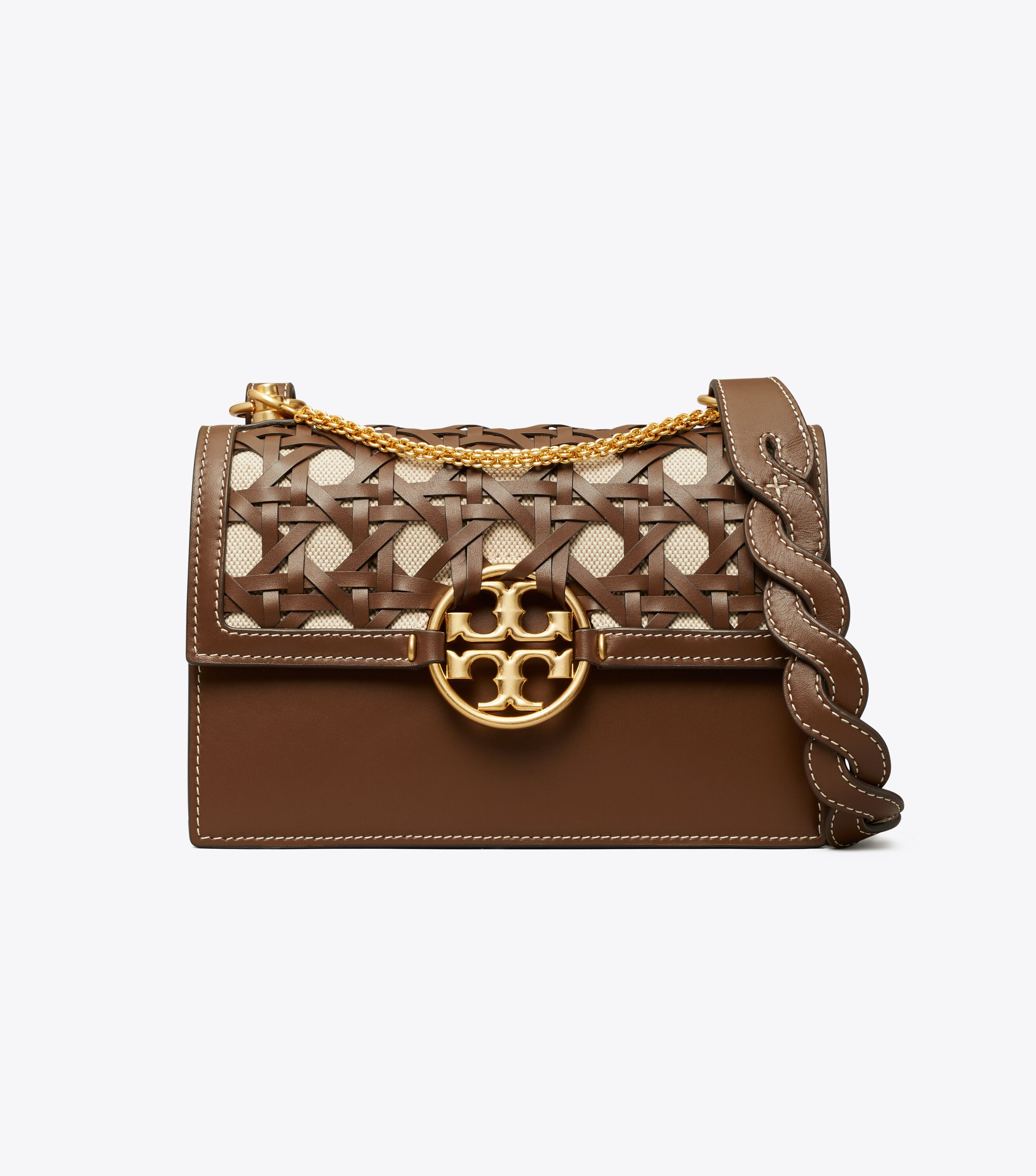 Miller Basketweave Small Shoulder Bag, Star Anise | Tory Burch KSA