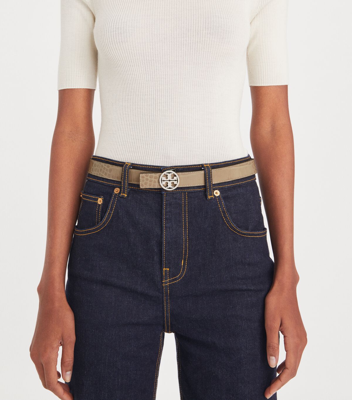 tory burch 1 miller croc belt