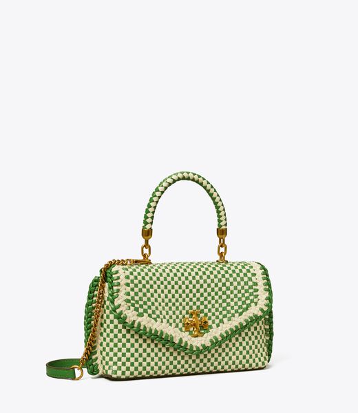 Mini Kira Woven Top-Handle Bag