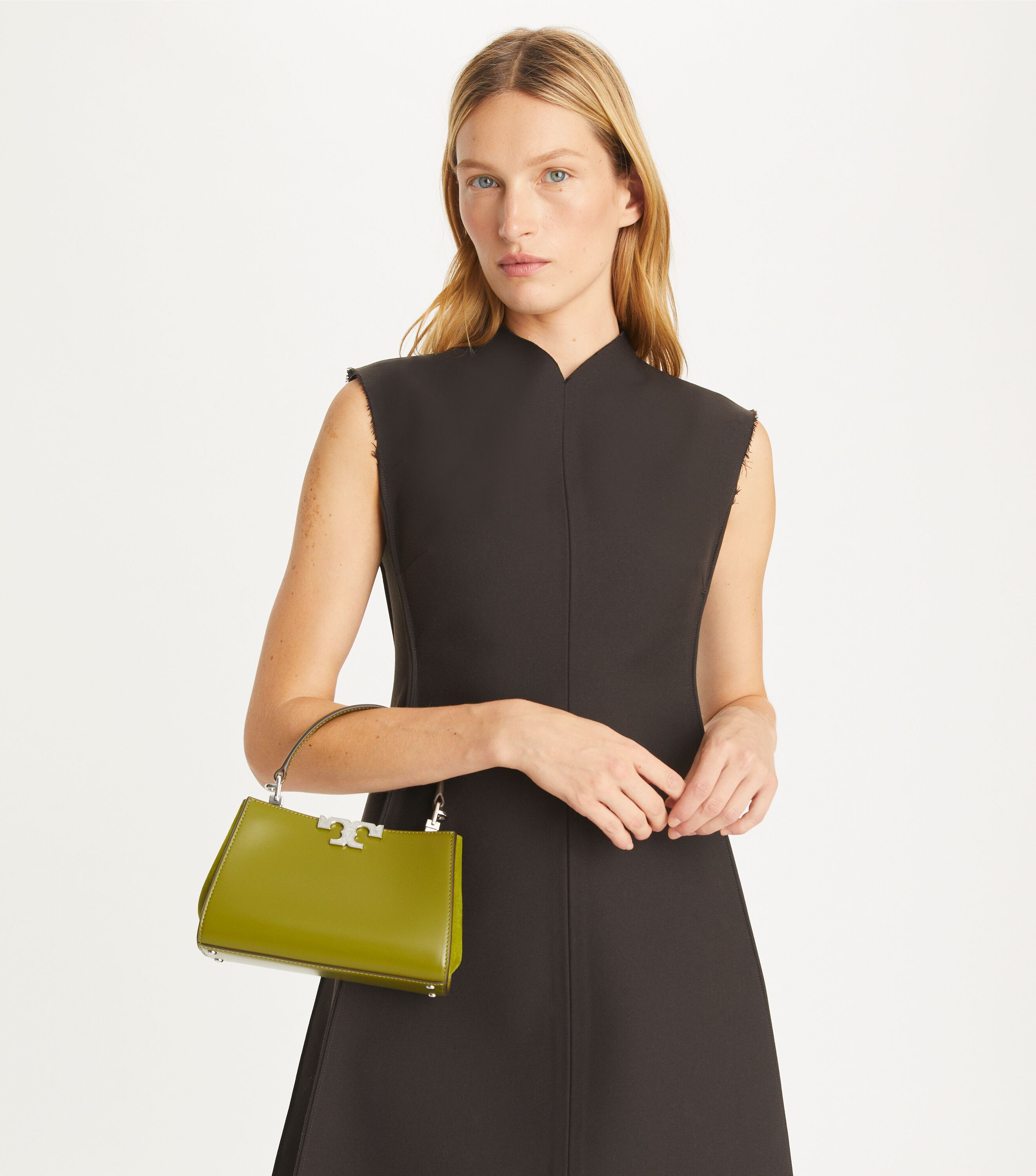 Mini Eleanor Satchel, Dark Matcha | Tory Burch KSA