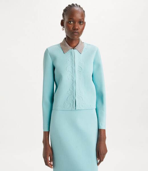 tory burch kendra embossed cardigan